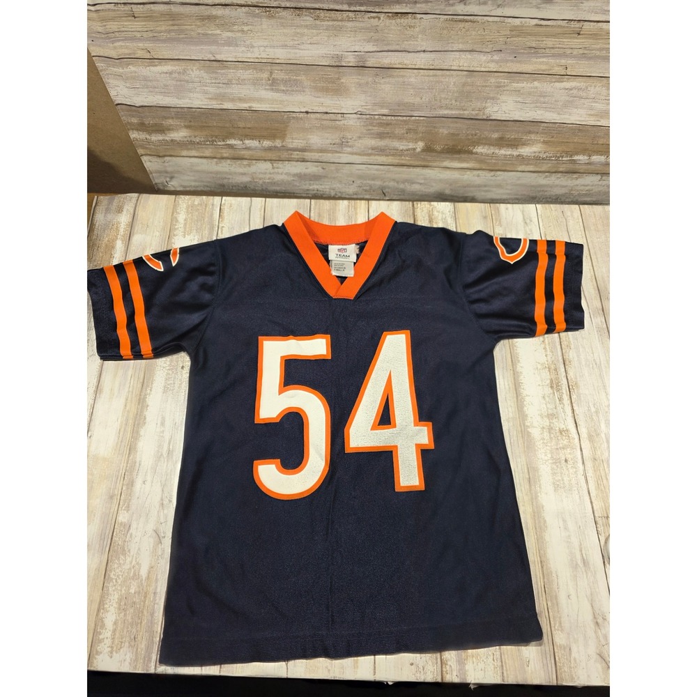 NFL Team Apparel Chicago Bears Brian Urlacher 54 Jersey Navy Blue Youth Small 8 - Picture 1 of 8